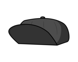 Black Cap wear Hip Hop Hat front view png