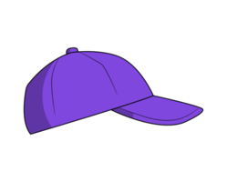 Purple Cap wear Baseball Hat side view png