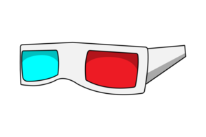 3D Sunglasses Blue Ray Cinema Eyewear png
