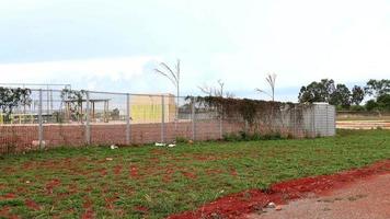 Metal Fencing around Burle Marx Park in Northwest Brasilia known as Noroeste video