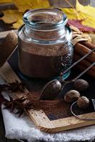 Cocoa powder in a jar photo