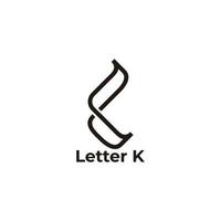 letras k infinito lineal curvas geométrico simple logo vector