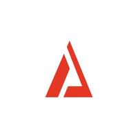 triangle simple flat geometric logo vector