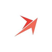 flecha de degradado rojo swoosh vector de logotipo geométrico