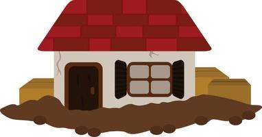 Classic House Building Illustration Vector Clipart