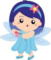 Cute Garden Fairies Fantasy Illustration Vector Clipart