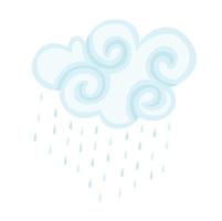 Rainy Cloud Cartoon Illustration Vector Clipart