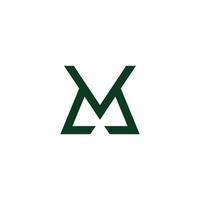 abstract letter mk geometric line simple logo vector