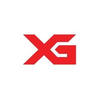 letter xg simple geometric design symbol logo vector