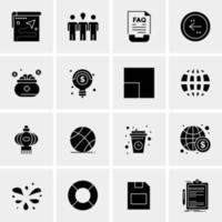 16 Universal Business Icons Vector Creative Icon Illustration to use in web and Mobile Related project