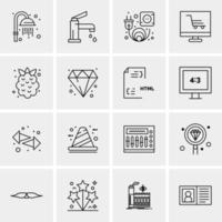 16 Universal Business Icons Vector Creative Icon Illustration to use in web and Mobile Related project