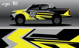 diseño de fondo abstracto para envoltura de camión de camión 4x4, rally, furgoneta, todoterreno y otros coches vector