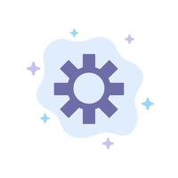 Setting Cog Gear Blue Icon on Abstract Cloud Background vector