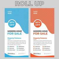 Real Estate Rollup Banner Signage Design vector