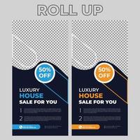 Real Estate Rollup Banner Signage Design vector