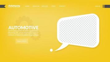 diseño de plantilla ui-ux para sitio web automotriz en base de color amarillo vector