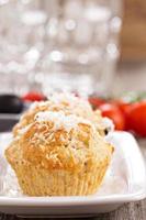 Savoury muffins with parmesan cheese photo