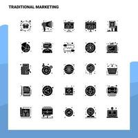 25 Traditional Marketing Icon set Solid Glyph Icon Vector Illustration Template For Web and Mobile Ideas for business company