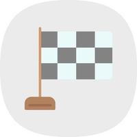 Checkered Flags Vector Icon Design