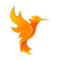 Ilustración de vector de diseño de plantilla de logotipo de pájaro de fuego