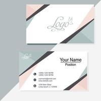 simple Bussiness card with 3 color design Vector illustration