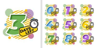 circle Countdown Number days left vector illustration design