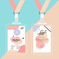 bussines id card circle design template vector illustration