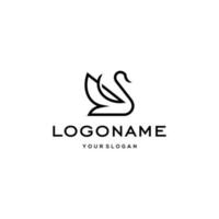 swan logo,goose or duck icon design vector in trendy and abstract luxury line outline style