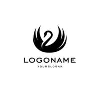 swan logo,goose or duck icon design vector in trendy and abstract luxury line outline style