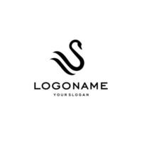 swan logo,goose or duck icon design vector in trendy and abstract luxury line outline style