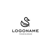 swan logo,goose or duck icon design vector in trendy and abstract luxury line outline style