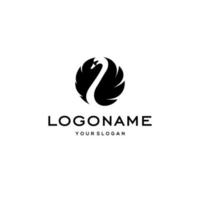 swan logo,goose or duck icon design vector in trendy and abstract luxury line outline style