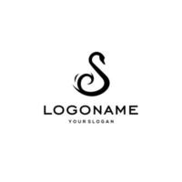 swan logo,goose or duck icon design vector in trendy and abstract luxury line outline style