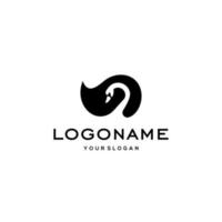 swan logo,goose or duck icon design vector in trendy and abstract luxury line outline style