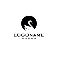 swan logo,goose or duck icon design vector in trendy and abstract luxury line outline style