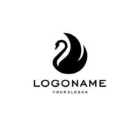 swan logo,goose or duck icon design vector in trendy and abstract luxury line outline style