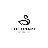 swan logo,goose or duck icon design vector in trendy and abstract luxury line outline style