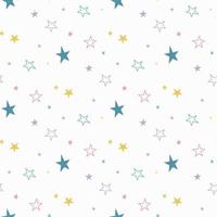 starry seamless pattern vector