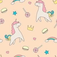 pattern design with unicorn vector