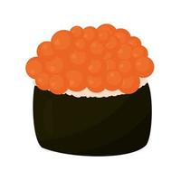 sushi with caviar vector