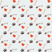 pets pattern with cartoon print vector