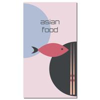 folleto de comida asiática vector