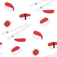 sushi seamless pattern vector