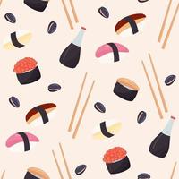 asian food pattern vector