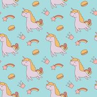 pattern design with unicorn vector