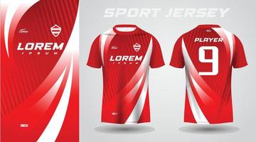 diseño de camiseta deportiva de camiseta roja vector