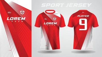 diseño de camiseta deportiva de camiseta roja vector