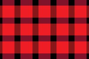 Red and black plaid fabric pattern for background and wallpaper vector