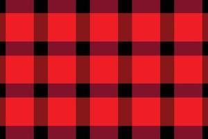 Red and black plaid fabric pattern for background and wallpaper vector