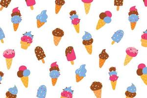 Abstract sweet ice cream pattern for background design vector